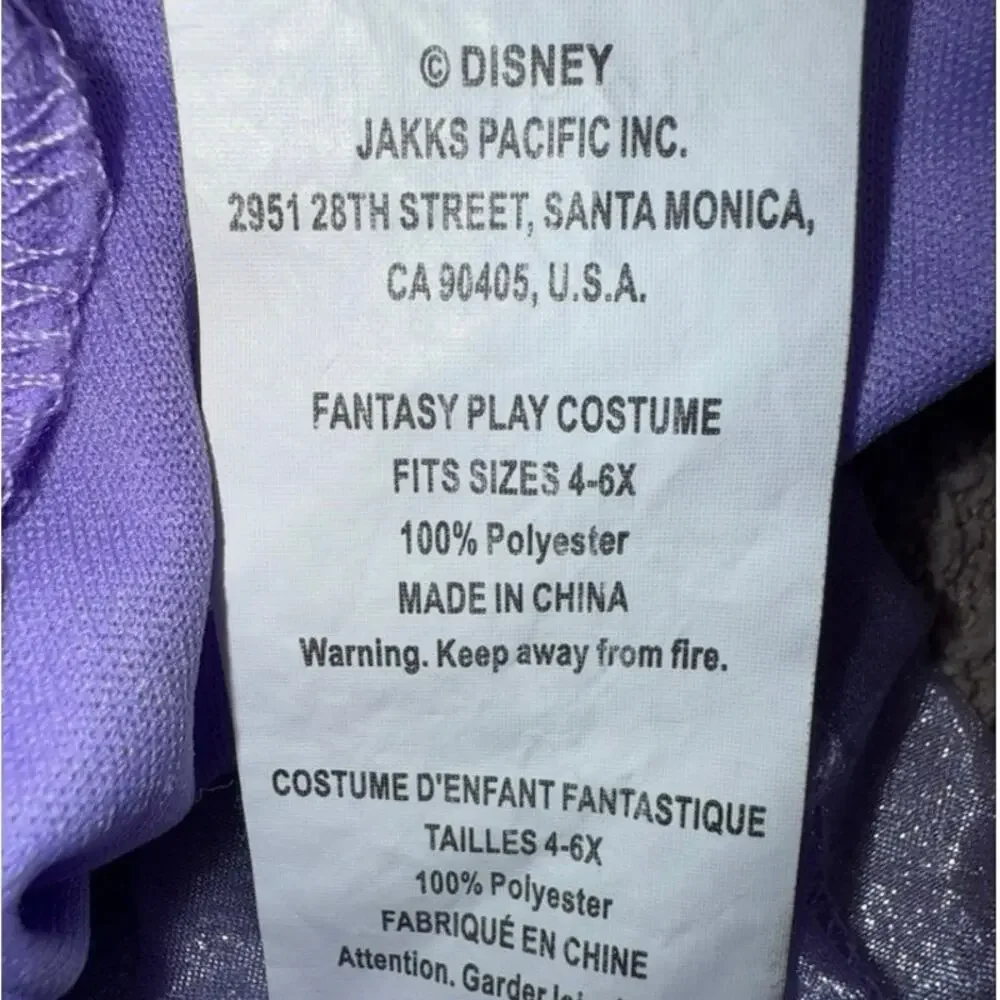 Disney Princess Girls The Little Mermaid Ariel Costume Dress up size Small (4-6)